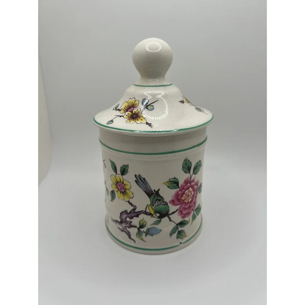 Vintage Old Foley James Kent Chinese Rose 3pc Floral Vanity Bathroom Set